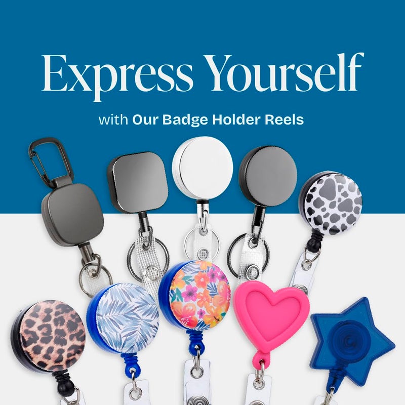 Will Well ID Badge Holder Reel with Clip and Keyring - Heavy-Duty All-Metal Casing with 27.5"UHMWPE Fiber Pull Cord for Durability and Easy Access, Holds up to 8 Keys - 2-Pack, Round, Glossy Silver - Image 5